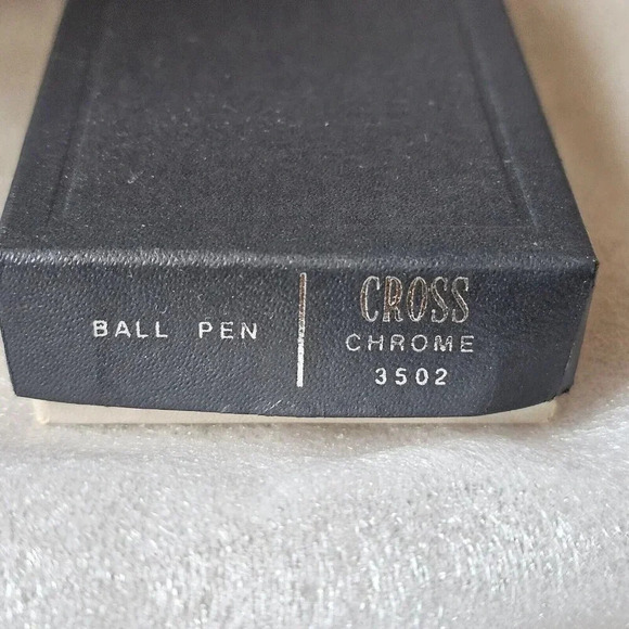 Vintage 1982 CROSS Chrome Ball Point Pen #3502 NEW in Box, Paperwork NOS - Picture 4 of 7
